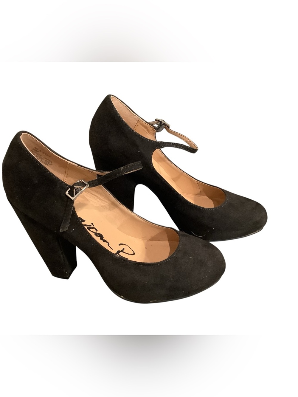 American Rag CIE Black Suede Mary Jane Block Heels WORN ONCE for 3 hours